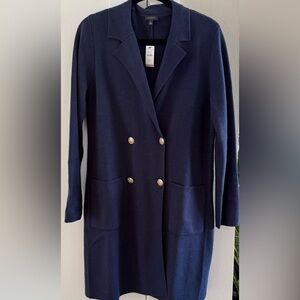 Talbots Navy Blazer with Gold Accents